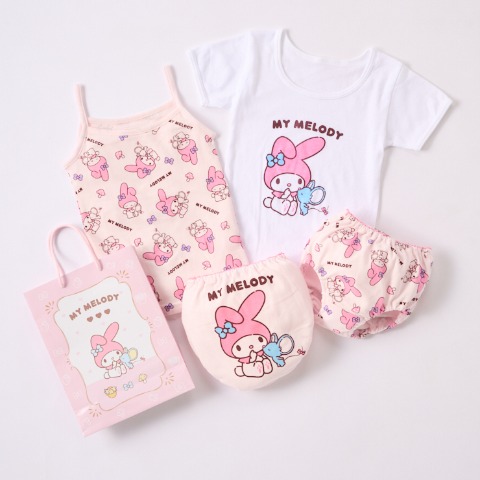 キッズ　４枚組肌着（100cm～130cm　Sanrio characters）