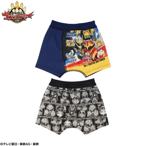 キッズ　2枚組プレボクサー（１００～１２０ｃｍ　『ナンバーワン戦隊ゴジュウジャー』）