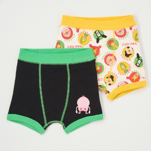 キッズ　2枚組ボクサーブリーフ（100～130㎝　コビト集合）
