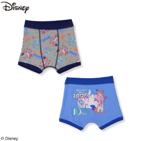 キッズ　2枚組ボクサーブリーフ（100～130cm　Disney）