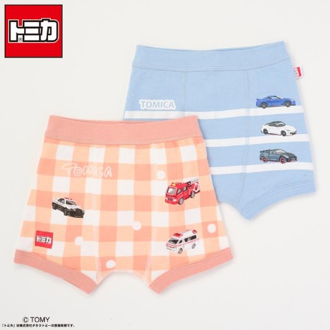 キッズ　２Pボクサーパンツ（１００～１１０ｃｍ・トミカ)