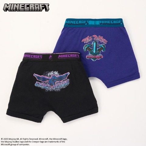 キッズ　ボクサーブリーフ2枚組(110～140cm　マインクラフト)