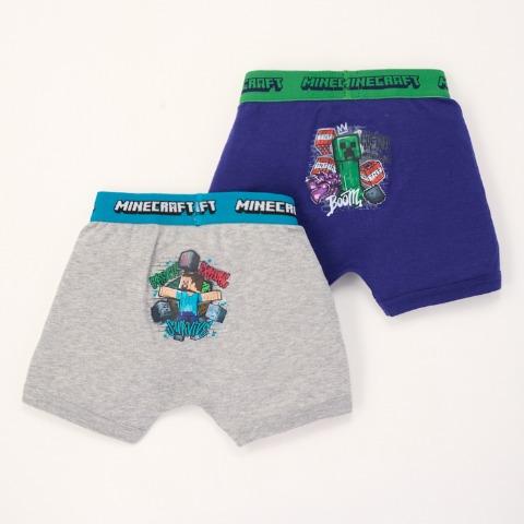 キッズ　ボクサーブリーフ2枚組(110～140cm　マインクラフト)