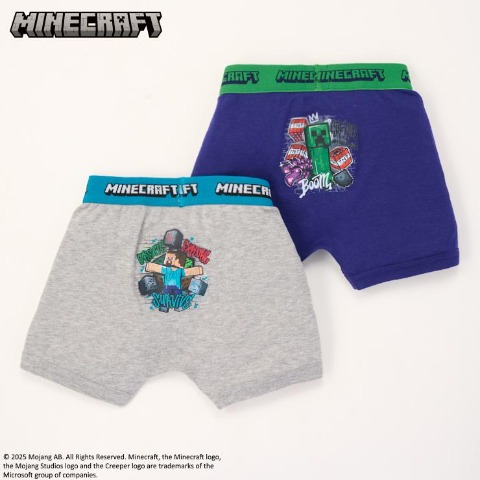 キッズ　ボクサーブリーフ2枚組(110～140cm　マインクラフト)