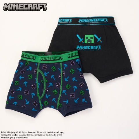 キッズ　ボクサーブリーフ2枚組(110～140cm　マインクラフト)