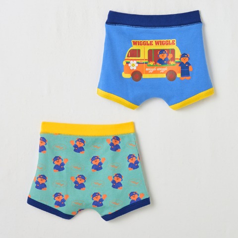 キッズ　2枚組ボクサーブリーフ（100～120cm　ｗiggle ｗiggle）