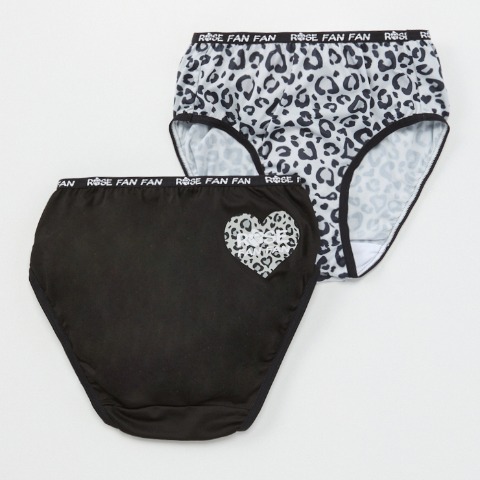 ジュニア　2枚組ショーツ（120～160㎝　ROSE FAN FAN）