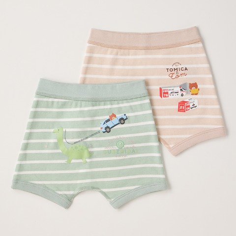 キッズ　2Pボクサーブリーフ　（100～110cm・トミカとトム）