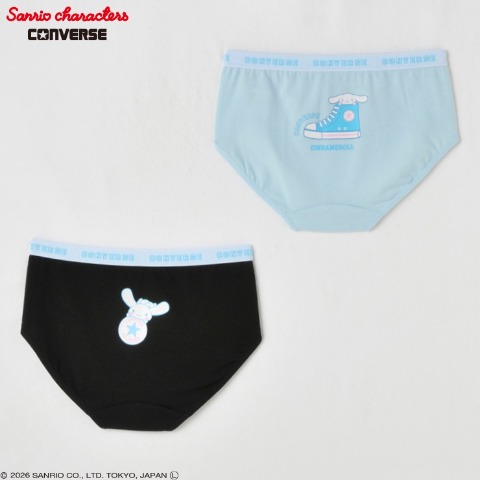 ジュニア　2枚組ショーツ（130ｃｍ～160ｃｍ・CONVERSE×サンリオキャラクターズ）