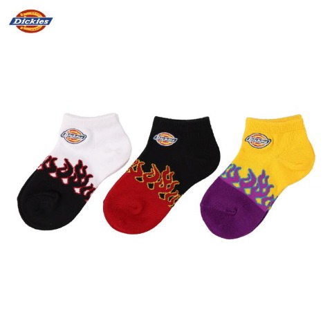 ジュニア　３足組スニーカーインソックス（19～24cm　Dickies）