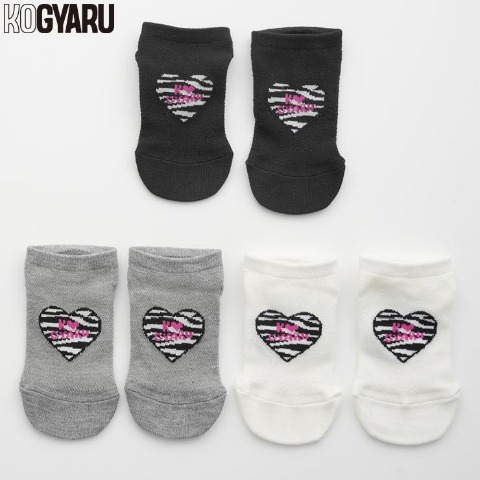 キッズ　3足組スニーカーインソックス（15～20cm・KOGYARU）