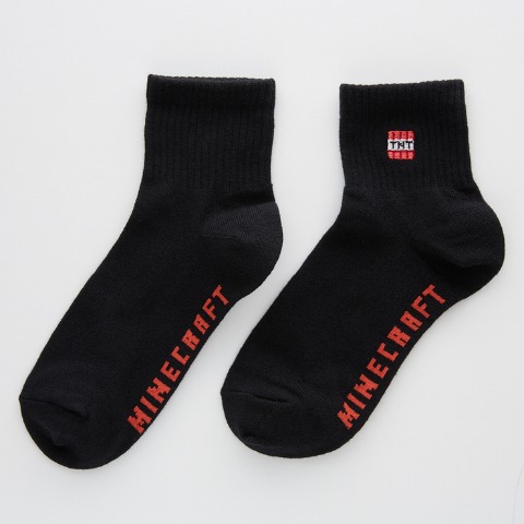 キッズ ショートソックス(15～20cm・19～24cm マインクラフト)