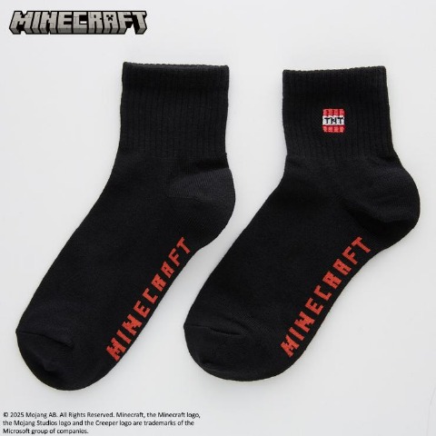 キッズ ショートソックス(15～20cm・19～24cm マインクラフト)