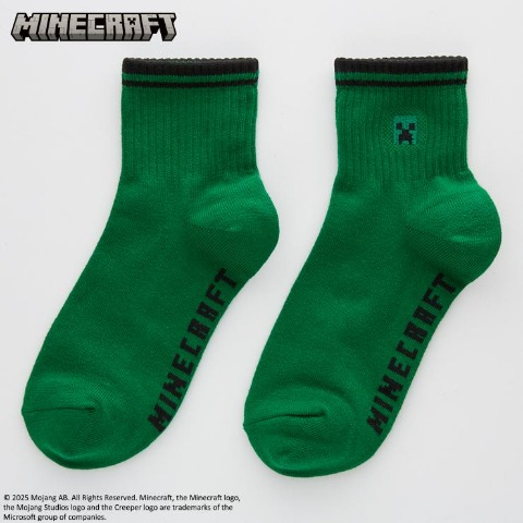 キッズ ショートソックス(15～20cm・19～24cm マインクラフト)