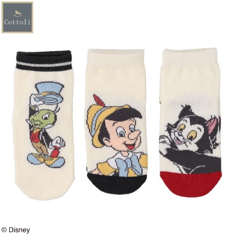 キッズ ショートクルーソックス（13～18cm Cottoli/Disney）