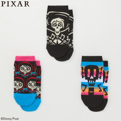 キッズ　3足組スニーカーインソックス（15～20cm・Disney/Pixar）