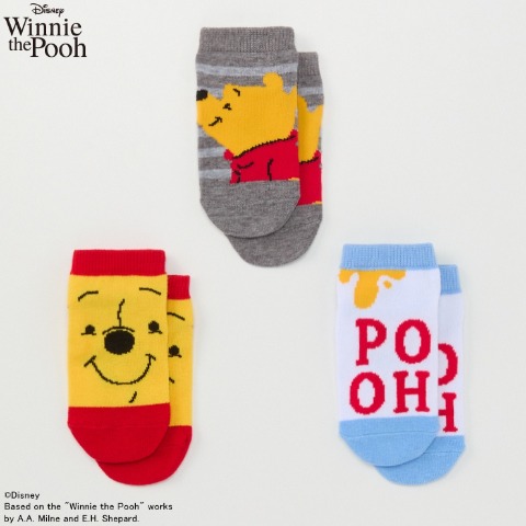 キッズ　3足組スニーカーインソックス（13～18cm・Disney）