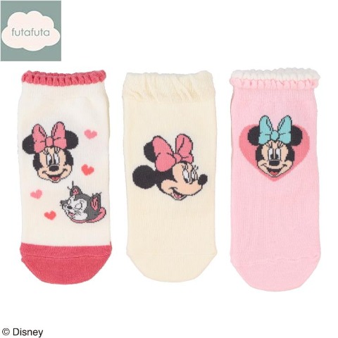 キッズ　ショートクルーソックス（15～20cm　futafuta/Disney）