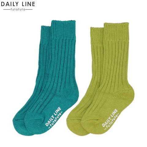 キッズ　2足組クルーソックス（15～20cm　DAILY　LINE）