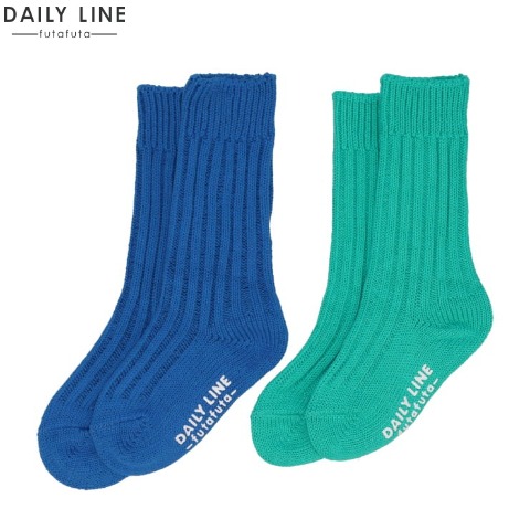 キッズ　2足組クルーソックス（15～20cm　DAILY　LINE）