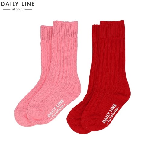 キッズ　2足組クルーソックス（15～20cm　DAILY　LINE）