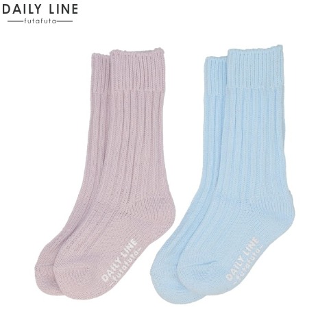 キッズ　2足組クルーソックス（15～20cm　DAILY　LINE）