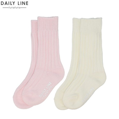 キッズ　2足組クルーソックス（15～20cm　DAILY　LINE）
