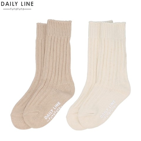 キッズ　2足組クルーソックス（15～20cm　DAILY　LINE）