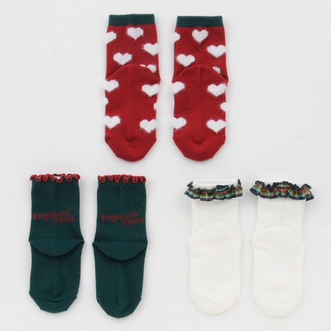 キッズ　３足組クルーソックス（15～20cm　MY LITTLE WONDER）