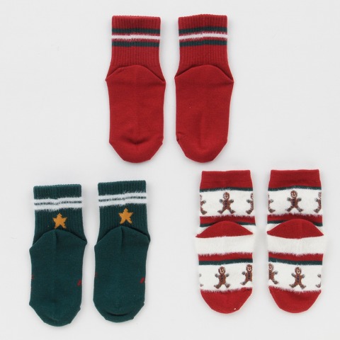 キッズ　３足組クルーソックス（15～20cm　MY LITTLE WONDER）