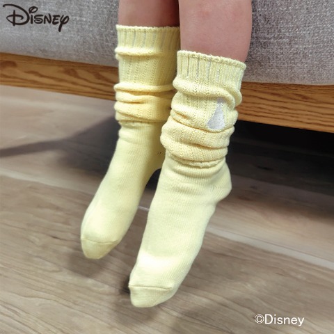 キッズ　ルーズソックス(15～20cm・Disney） イエロー 203