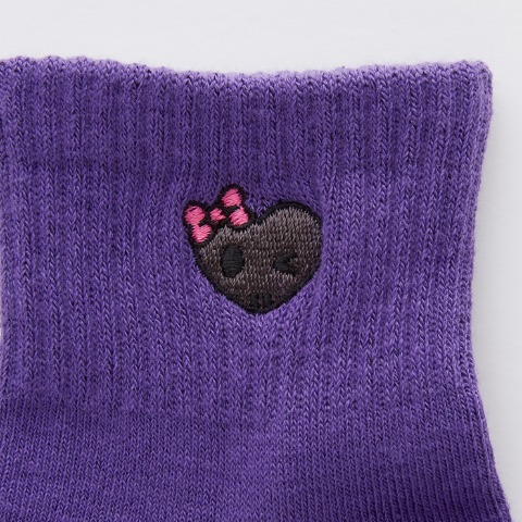 キッズ　クルーソックス3足組（15-20cm・クロミ）