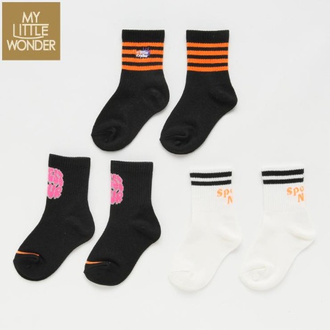 キッズ　３足組クルーソックス（15～20cm　MY LITTLE WONDER）