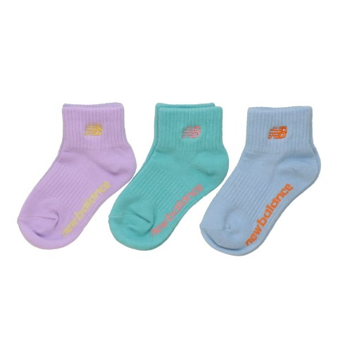 キッズ　3足組ソックス（15-20cm　19-24cm　New Balance）