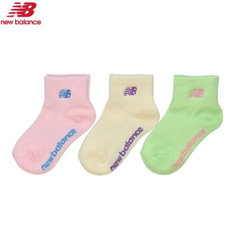 キッズ　3足組ソックス（15-20cm　19-24cm　New Balance）