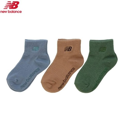キッズ　3足組ソックス（15-20cm　19-24cm　New Balance）