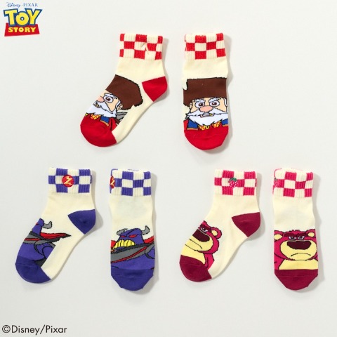 キッズ　3足組クルーソックス（15～20cm・Disney/Pixar）