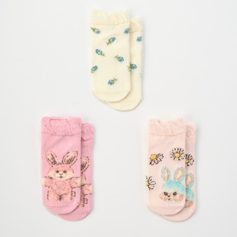 キッズ ショートクルーソックス（13～18cm Cottoli/yukiemon）