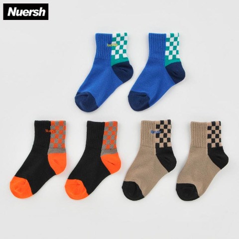キッズ　３足組クルーソックス（15-20cm・19-24cm　Nuersh）
