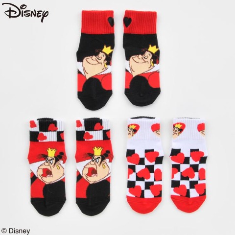 キッズ　3足組クルーソックス(15～20cm　Disney)