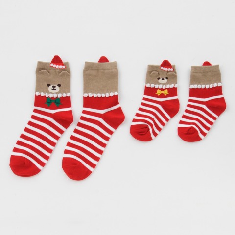 親子2足組クルーソックス（13～18・23～25cm）