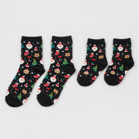 親子2足組クルーソックス（13～18・23～25cm）