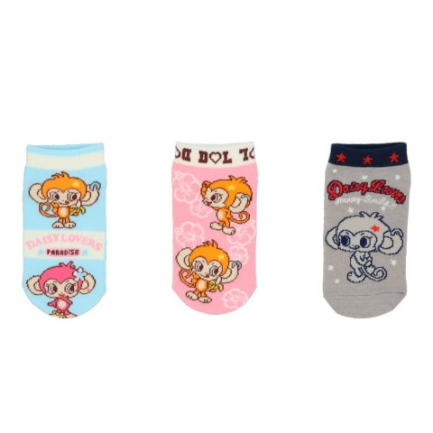 キッズ　3足組スニーカーインソックス（15-20cm　DAISY LOVERS）