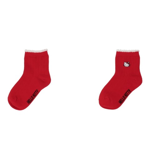 キッズ　クルーソックス3足組（15-20cm・ハローキティ）