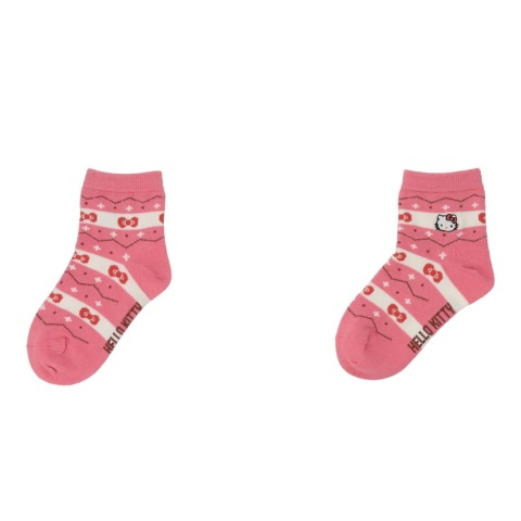 キッズ　クルーソックス3足組（15-20cm・ハローキティ）