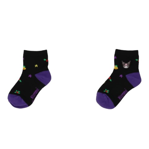 キッズ　クルーソックス3足組（15-20cm・クロミ）