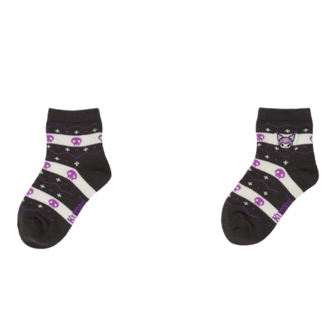 キッズ　クルーソックス3足組（15-20cm・クロミ）