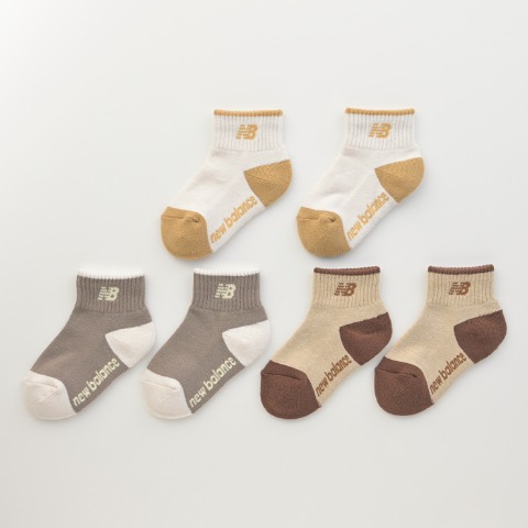 キッズ　3足組ソックス（15-20cm　19-24cm　New Balance）
