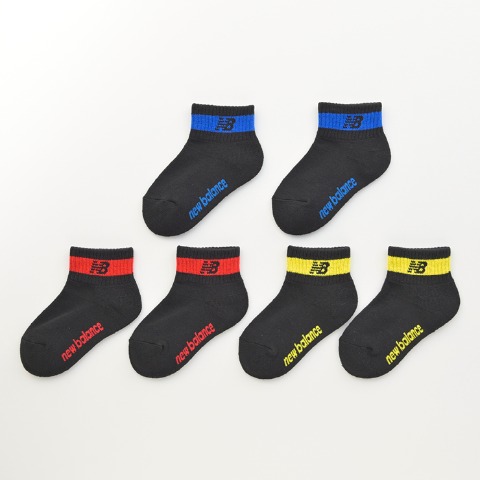 キッズ　3足組ソックス（15-20cm　19-24cm　New Balance）