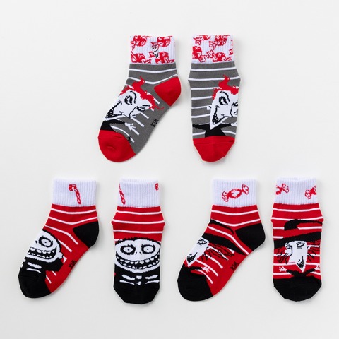 キッズ　3足組クルーソックス（15～20cm・Disney）